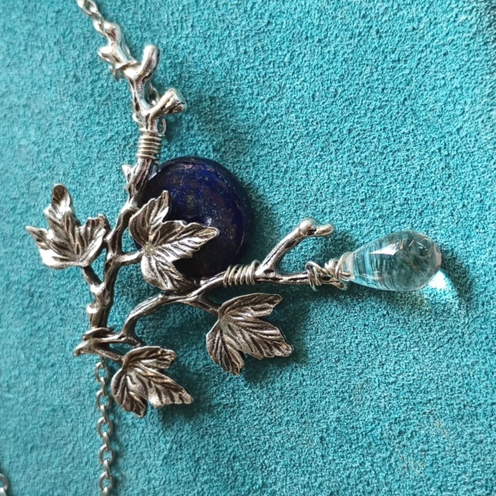 Dark Night Sodalite Silhouette Necklace - Picture 4 of 10